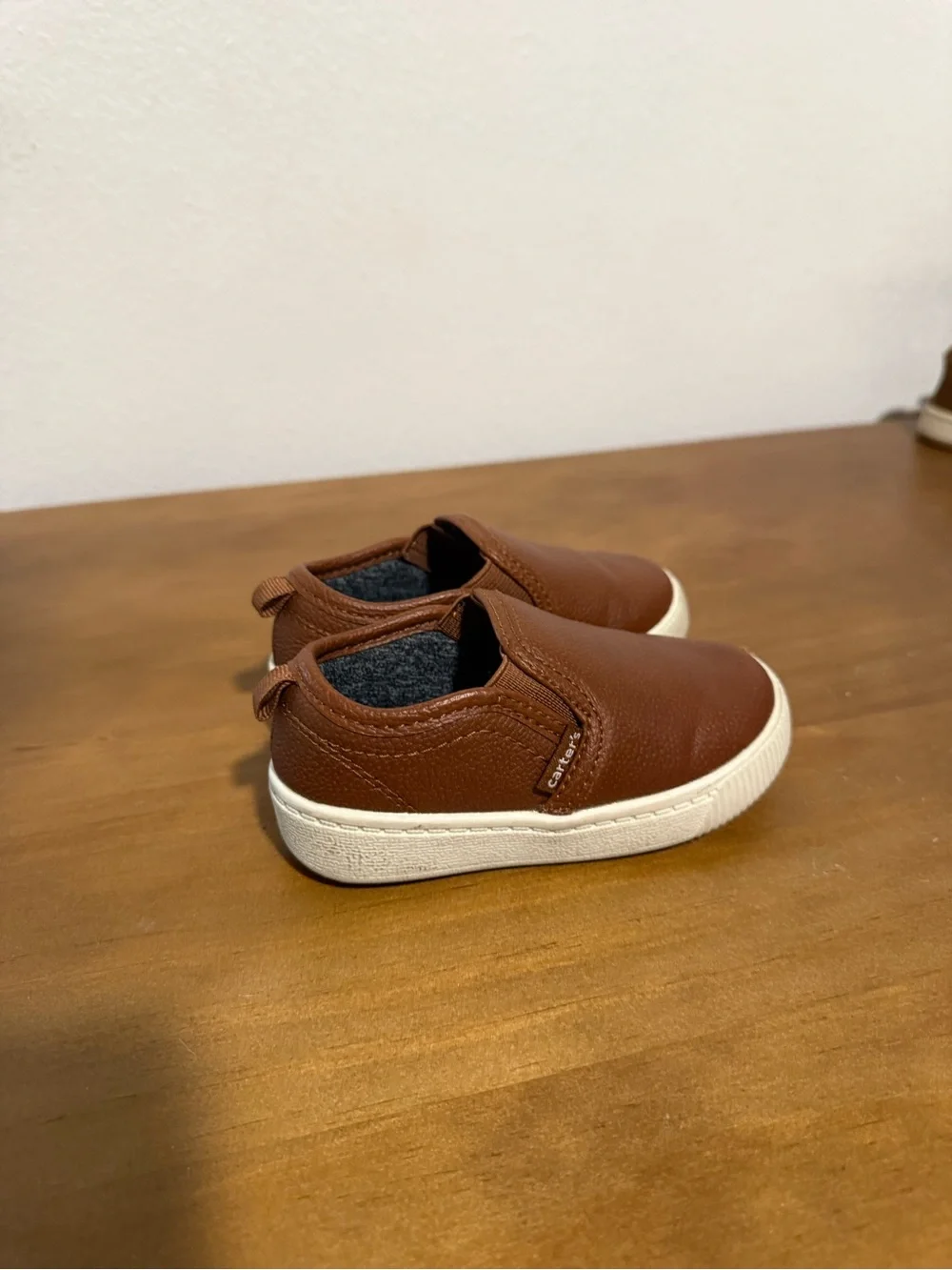 Kids Slip-On Casual Sneakers in Brown